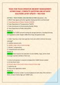 TEXAS TOW TRUCK OPERATOR &lpar;INCIDENT MANAGEMENT&rpar; &NewLine;LICENSE EXAM &vert; COMPLETE QUESTIONS AND DETAILED &NewLine;SOLUTIONS LATEST UPDATE &ndash; THIS YEAR