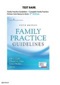 Test Bank for Family Practice Guidelines Cash Glass Mullen&comma; 5th Edition&period; All chapters are included&period;