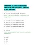 VTNE PRACTICE SOLUTION TESTED &NewLine;QUESTIONS AND ACCURATE ANSWERS &NewLine;STUDY MATERIAL 