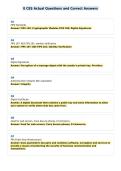 E CES Actual Questions and Correct Answers