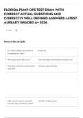 FLORIDA PUMP OPS TEST EXAM WITH CORRECT ACTUAL QUESTIONS AND CORRECTLY WELL DEFINED ANSWERS LATEST ALREADY GRADED A&plus; 2026