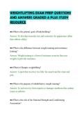 WEIGHTLIFTING EXAM PREP QUESTIONS &NewLine;AND ANSWERS GRADED A PLUS STUDY &NewLine;RESOURCE 