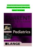 TEST BANK FOR CURRENT Diagnosis & Treatment Pediatrics &NewLine;27th Edition by Maya Bunik&semi; William W&period; Hay&comma; &NewLine;Chapter 1 - 46 Complete &NewLine;
