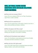 WELL AP FINAL PAPER TESTED &NewLine;QUESTIONS WITH DETAILED SOLUTIONS &NewLine;STUDY MATERIAL 