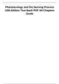 Pharmacology and the Nursing Process &NewLine;10th Edition Test Bank PDF All Chapters &NewLine;Guide&NewLine;