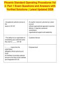 Phoenix Standard Operating Procedures Vol&NewLine;2&period; Part 1 Exam Questions and Answers with&NewLine;Verified Solutions &vert; Latest Updated 2026