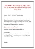 EMERGENCY NURSE PRACTITIONER &lpar;ENP&rpar; &NewLine;ULTIMATE EXAM QUESTIONS AND CORRECT &NewLine;ANSWERS