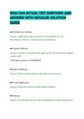 WGU C918 ACTUAL TEST QUESTIONS AND &NewLine;ANSWERS WITH DETAILED SOLUTION &NewLine;GUIDE 