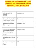 Phoenix Fire Department Test Exam&NewLine;Questions and Answers with Verified&NewLine;Solutions &vert; Latest Updated 2026