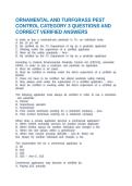 ORNAMENTAL AND TURFGRASS PEST CONTROL CATEGORY 3 QUESTIONS AND CORRECT VERIFIED ANSWERS