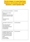 Phy102 Chapter 14 Latest Real Exam&NewLine;Questions and Answers with Verified&NewLine;Solutions &vert; Latest Updated 2026