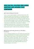 WGU C918 FULL SOLUTION VIEW AHEAD &NewLine;QUESTIONS AND ANSWERS STUDY &NewLine;COMPANION 