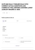 NUTR 280 EXAM 1 THEIMER EXAM WITH CORRECT ACTUAL QUESTIONS AND CORRECTLY WELL DEFINED ANSWERS LATEST ALREADY GRADED A&plus; 2026