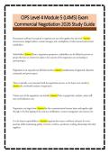 CIPS Level 4 Module 5 &lpar;L4M5&rpar; Exam&NewLine;Commercial Negotiation 2026 Study Guide