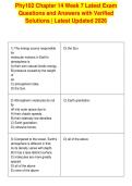 Phy102 Chapter 14 Week 7 Latest Exam&NewLine;Questions and Answers with Verified&NewLine;Solutions &vert; Latest Updated 2026