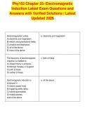 Phy102 Chapter 25- Electromagnetic&NewLine;Induction Latest Exam Questions and&NewLine;Answers with Verified Solutions &vert; Latest&NewLine;Updated 2026&NewLine;