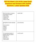 PHY102 Week 2 &lpar;Ch 24&sol;25&rpar; Latest Exam&NewLine;Questions and Answers with Verified&NewLine;Solutions &vert; Latest Updated 2026