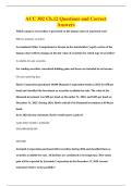 ACC 302 Ch&period;12 Questions and Correct&NewLine;Answers