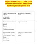 Phy102 Week 6 Chap 11 Latest Exam&NewLine;Questions and Answers with Verified&NewLine;Solutions &vert; Latest Updated 2026