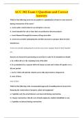 ACC 302 Exam 1 Questions and Correct&NewLine;Answers