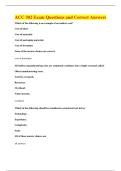 ACC 302 Exam Questions and Correct Answers
