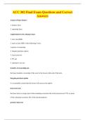 ACC 302 Final Exam Questions and Correct&NewLine;Answers