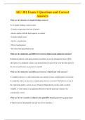 AIC 301 Exam 1 Questions and Correct&NewLine;Answers
