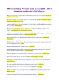 PSI Cosmetology Practice Exam &lpar;Latest 2026 &ndash; 2027&rpar; &NewLine;Questions and Answers 100&percnt; Correct 
