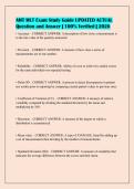 AMT MLT Exam Study Guide UPDATED ACTUAL&NewLine;Question and Answer &vert; 100&percnt; Verified &vert; 2026