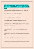 AMT MLT Exam Study Guide UPDATED ACTUAL&NewLine;Questions and CORRECT Answers &vert; A&plus; Verified &vert;&NewLine;2026
