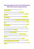 PSI Cosmetology Practice Test &lpar;100 Questions&rpar; &NewLine;With 100&percnt; Correct Verified Answers