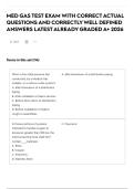 MED GAS TEST EXAM WITH CORRECT ACTUAL QUESTIONS AND CORRECTLY WELL DEFINED ANSWERS LATEST ALREADY GRADED A&plus; 2026&NewLine;