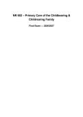 NR 602 &sol; NR602 Primary Care of the Childbearing & Childrearing Family Final Exam Prep 2026&sol;2027