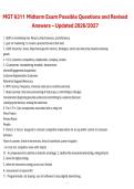 MGT 6311 Midterm Exam Possible Questions and Revised Answers &ndash; Updated 2026&sol;2027