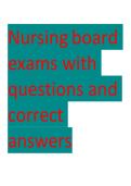 Nursing board &NewLine;exams with &NewLine;questions and &NewLine;correct &NewLine;answers &NewLine;