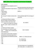 NBRC EXAM&comma; Part I Questions and Answers Graded A&plus;