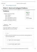 NURS 4506&vert; Week 5 Renal & Urological Problems &lpar;Student Study - EAQ Performance Answers&rpar;&vert; Updated RATED &vert; A&plus; Durham College