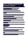 NHS 111 REVISION QUESTION WITH VERRIFIED ANSWERS&period;pdf