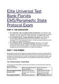 Elite 2026&sol;2027 Florida EMS & Paramedic State Protocol Exam Test Bank &vert; S-Tier Study Guide&comma; Rationales & Cheat Sheet