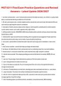 MGT 6311 Final Exam Practice Questions and Revised Answers &ndash; Latest Update 2026&sol;2027 