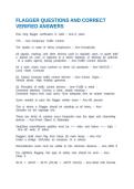 FLAGGER QUESTIONS AND CORRECT VERIFIED ANSWERS