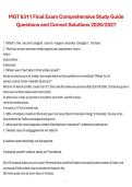 MGT 6311 Final Exam Comprehensive Study Guide Questions and Correct Solutions 2026&sol;2027 