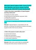 Minnesota Special Engineer Boiler License Practice Exam Questions and Correct Answers &vert; 2026 Exam Prep & Study Guide
