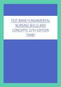 TEST BANK FUNDAMENTAL &NewLine;NURSING SKILLS AND &NewLine;CONCEPTS 11TH EDITION &NewLine;TIMBY