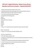 MGT 6311&colon; Digital Marketing - Midterm Exam Review Questions and Correct Answers &ndash; Updated 2026&sol;2027
