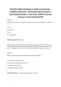BIOD103 &sol; BIOD 103 Module 4&colon; Medical Terminology &vert;&NewLine;Complete Study Guide &vert; Verified Questions & Answers &vert;&NewLine;Latest Updated Version &vert; Exam Prep &vert; 100&percnt; Pass Success&NewLine;Resource &vert; Instant Download PDF&NewLine;