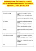 Plumbing Book Year 2 Module 2 Exam &vert;&NewLine;Atcual Questions and Answers with Verified&NewLine;Solutions &vert; Latest Updated 2026