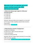 Minnesota Permit Test Questions and Correct Answers &vert; 2026 DMV Driver's Permit Practice Exam
