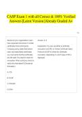 CASP Exam 1 with all Correct & 100&percnt; Verified Answers &vert;Latest Version &vert;Already Graded A&plus;