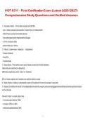 MGT 6311 - Final Certification Exam &lpar;Latest 2026&sol;2027&rpar; Comprehensive Study Questions and Verified Answers